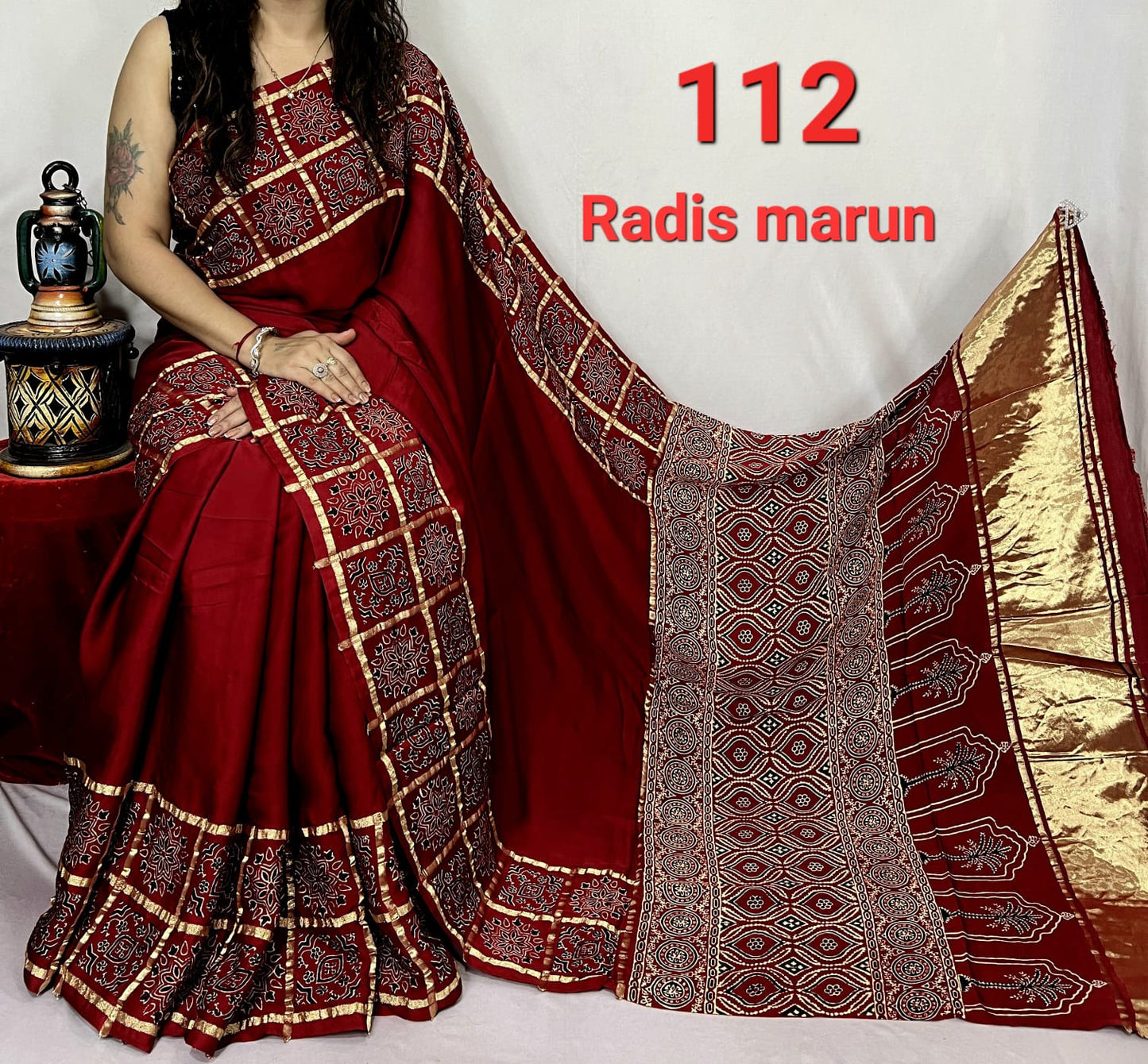 Ajrakh Print Modal Silk Style 52
