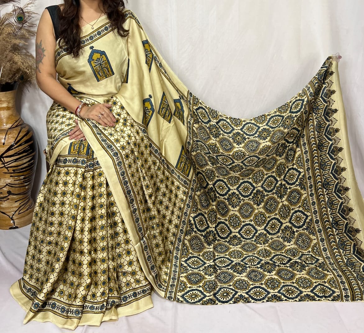 Block Print Modal Silk Style 13